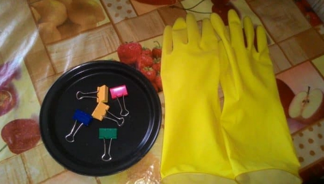 dishwashing gloves clips