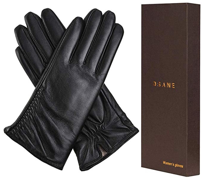 Dsane Womens Winter Leather Touchscreen