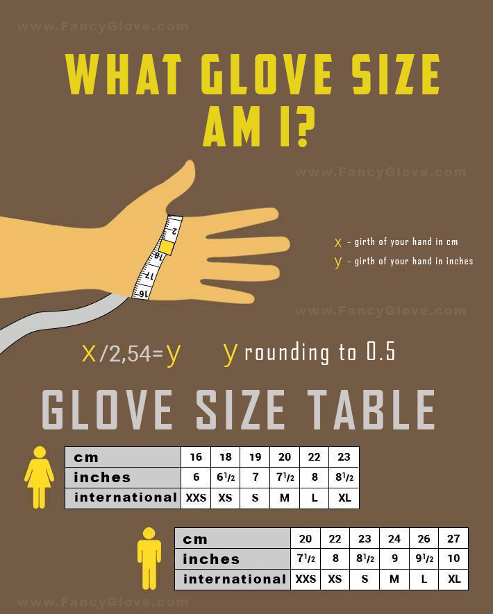 Glove Size Chart Uk