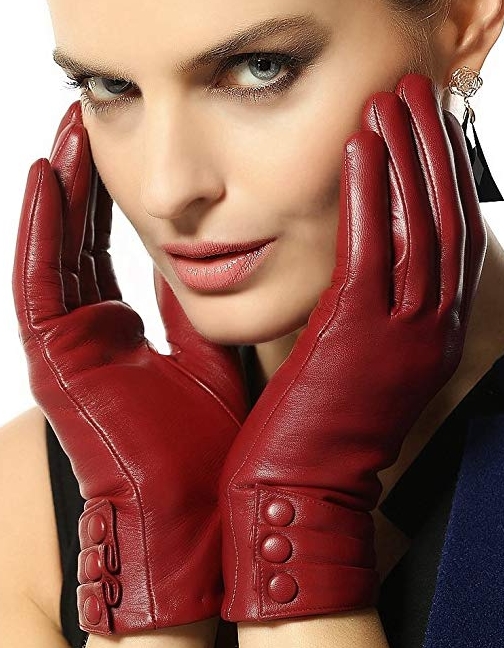 Warmen Women's Touchscreen Warm Nappa Leather Gloves