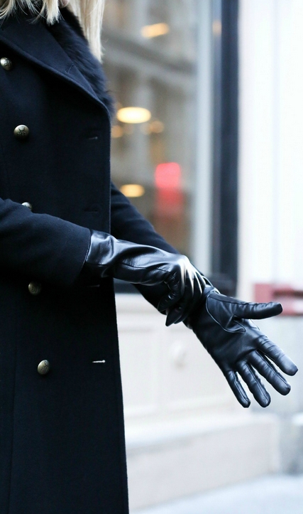 Elegant women with gloves